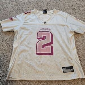 White and Pink Football Jersey